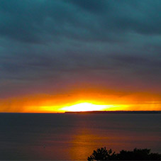  Sonnenaufgang und Regenschauer an der Eckernförder Bucht